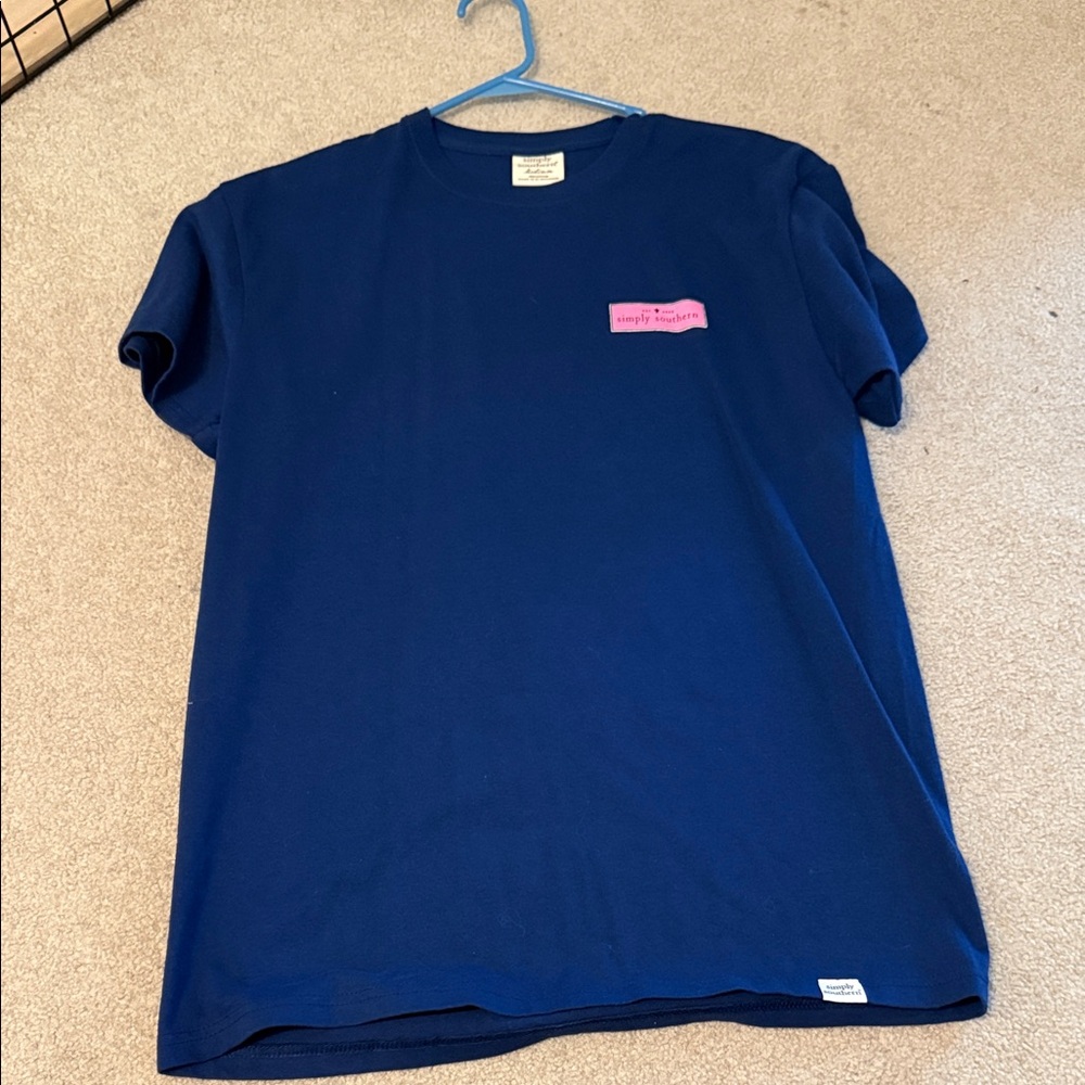 Simply Southern Tee in Navy and Pink